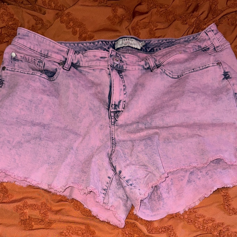 Torrid Light Pink Jean Shorts